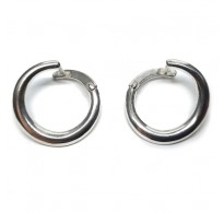 E000839 Genuine Plain Sterling Silver Earrings Hoops Solid Hallmarked 925 Handmade